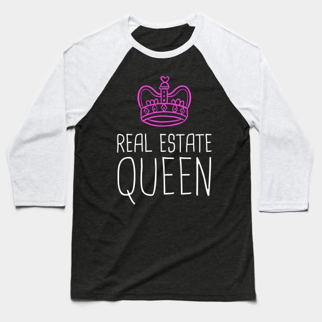 Real Estate Queen | Cute Realtor Design Baseball T-Shirt by MeatMan